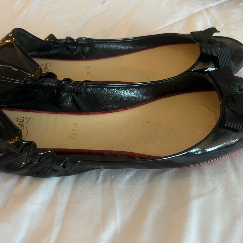 Christian Louboutin Mamadrague patent-leather ballet flats
